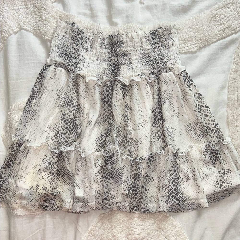 Snake print mini skirt